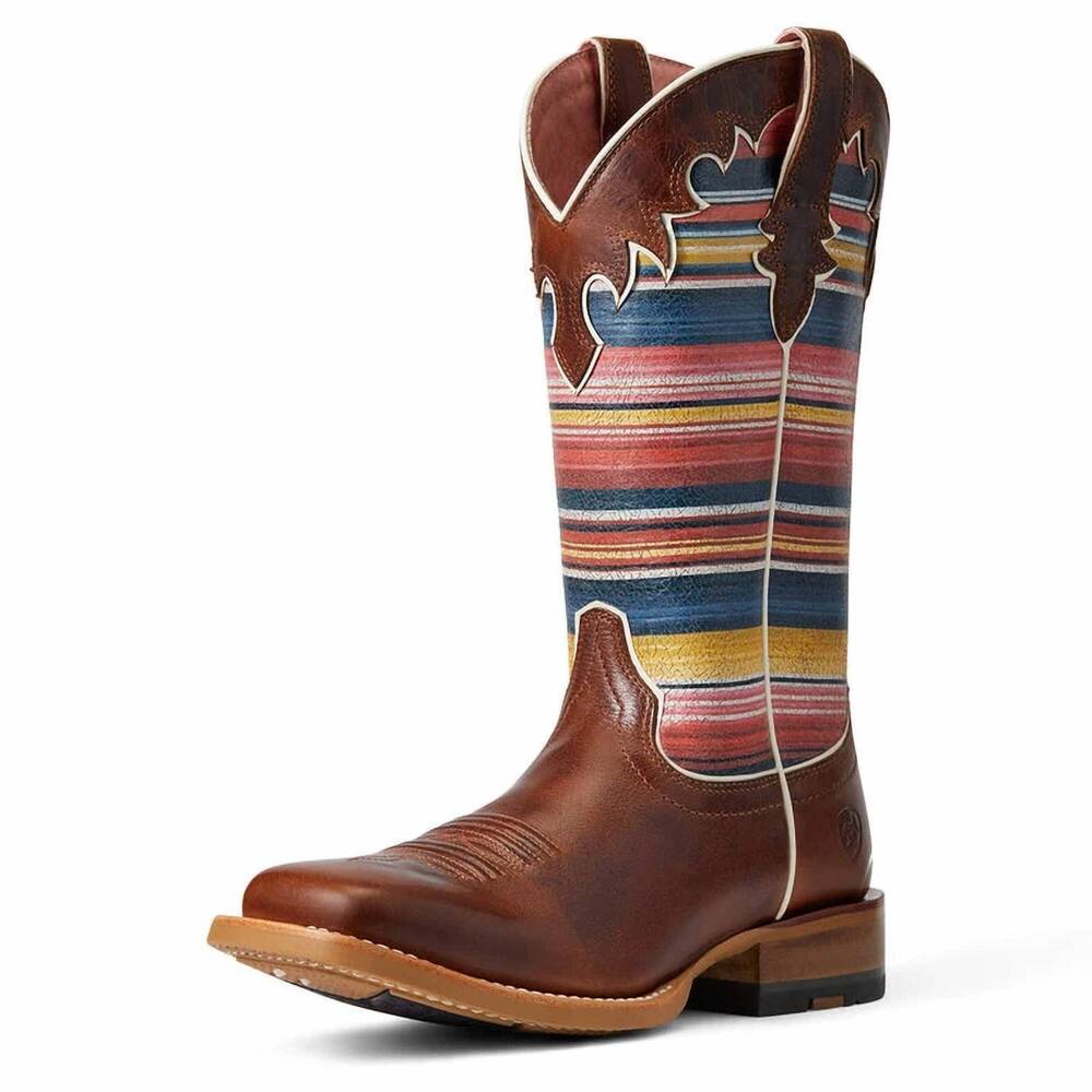 NEW ARIAT women's fiona western boots in rye brown